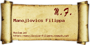 Manojlovics Filippa névjegykártya